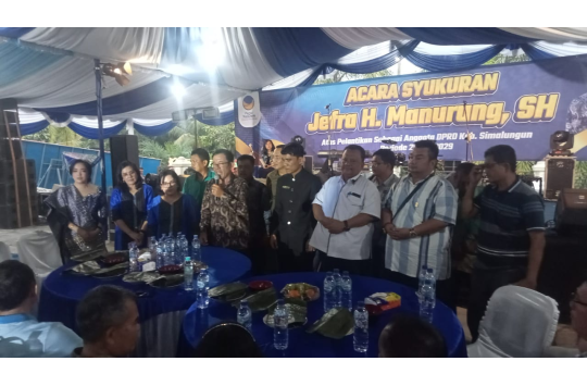 Jefra Manurung gelar syukuran atas pelantikan dirinya sebagai anggota DPRD Simalungun periode 2024-2029